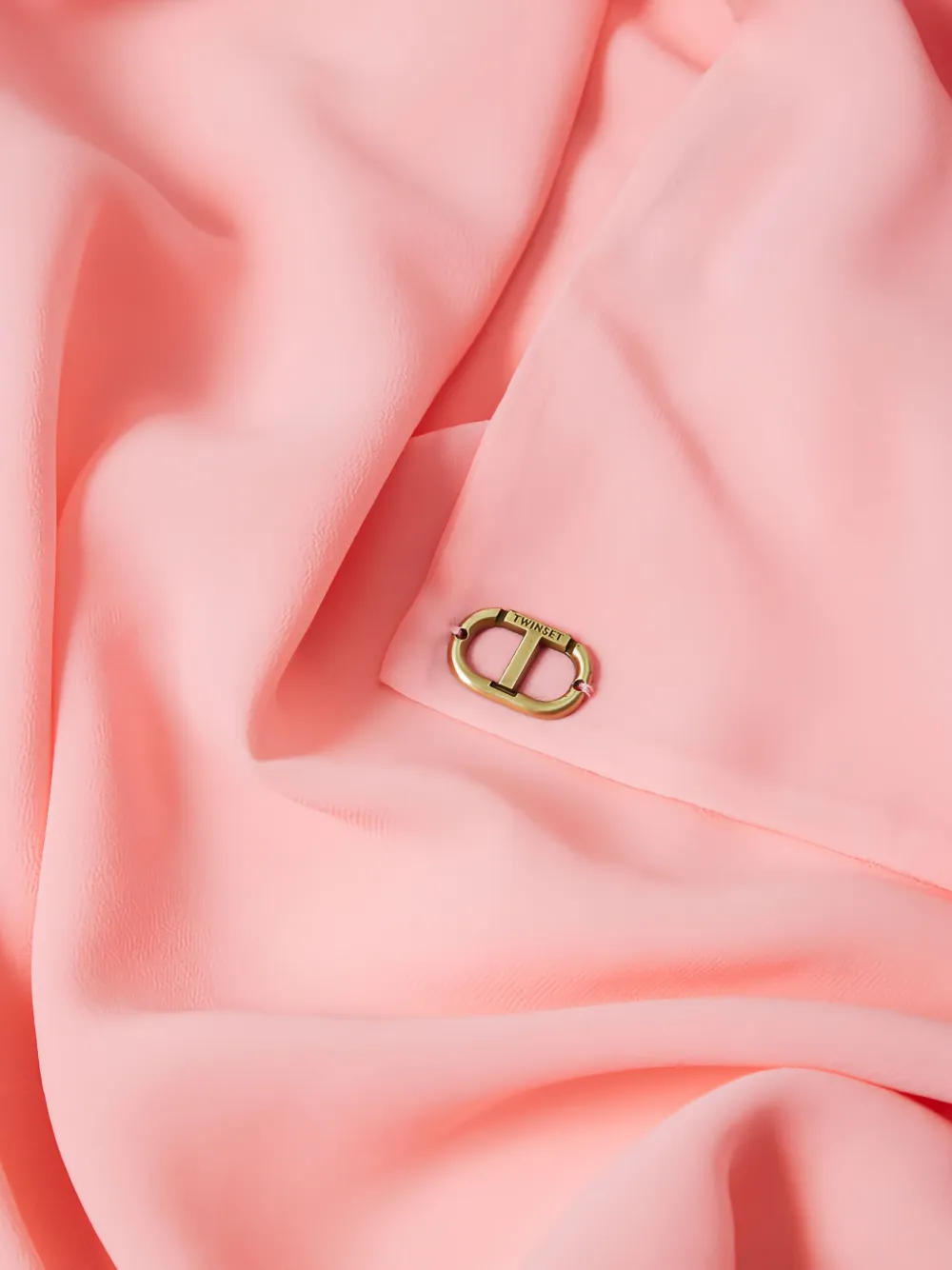 TWINSET Sjaal met logoplakkaat - Roze