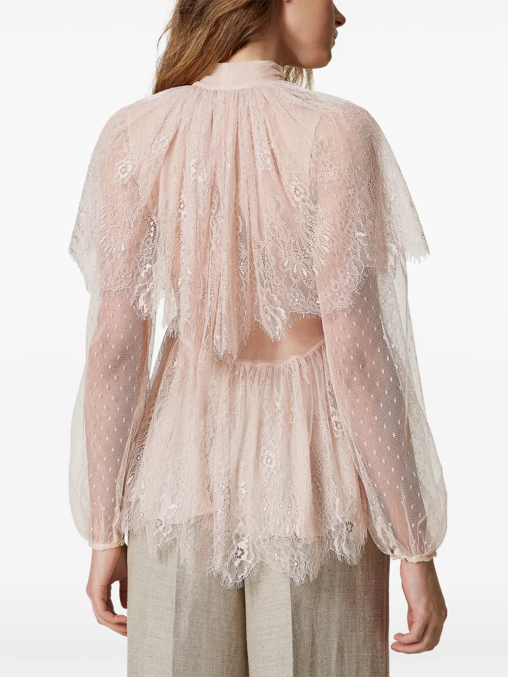 Twinset Woven Blouse In Pink