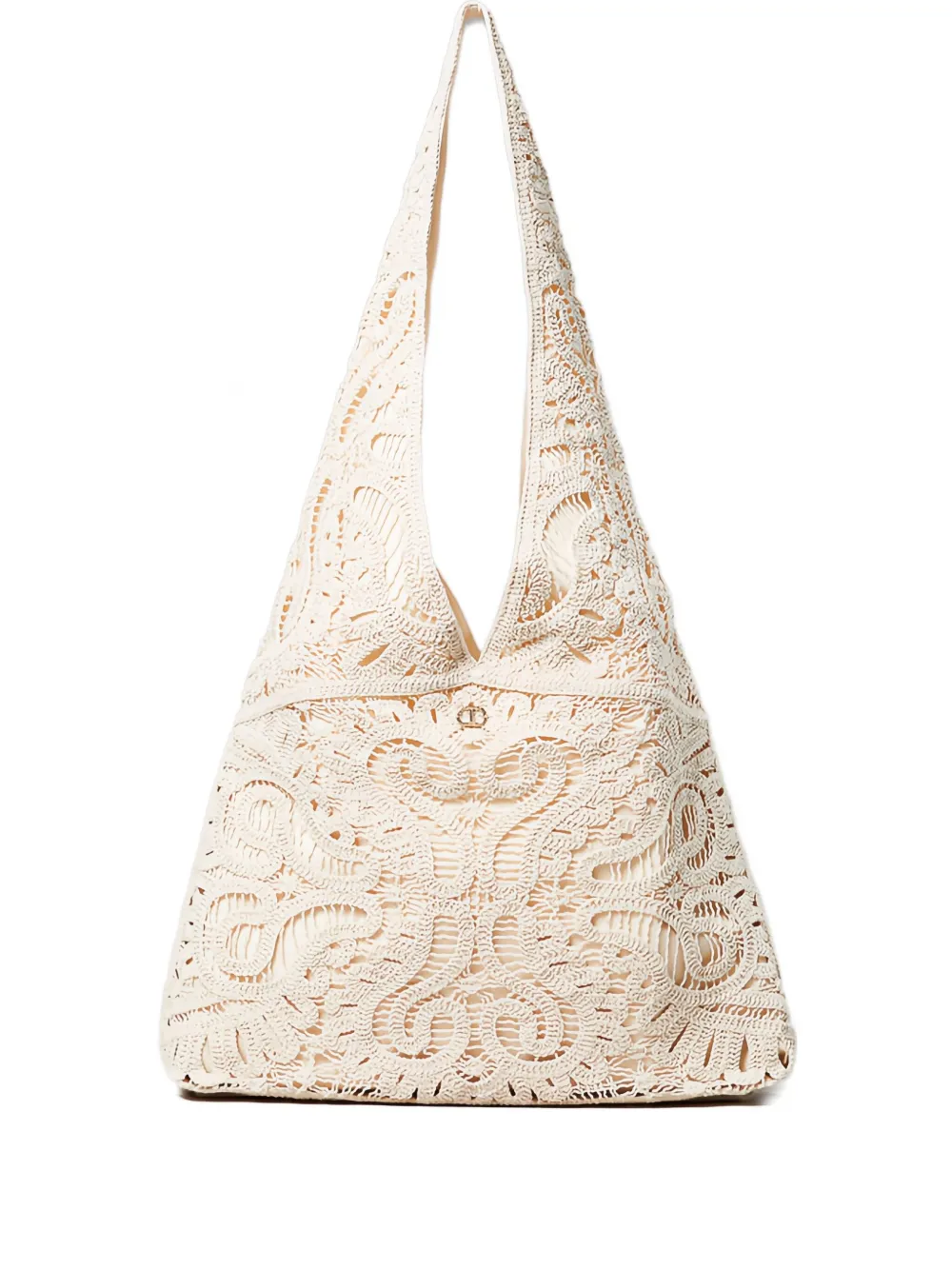 TWINSET Ventotene crochet shoulder bag - Toni neutri