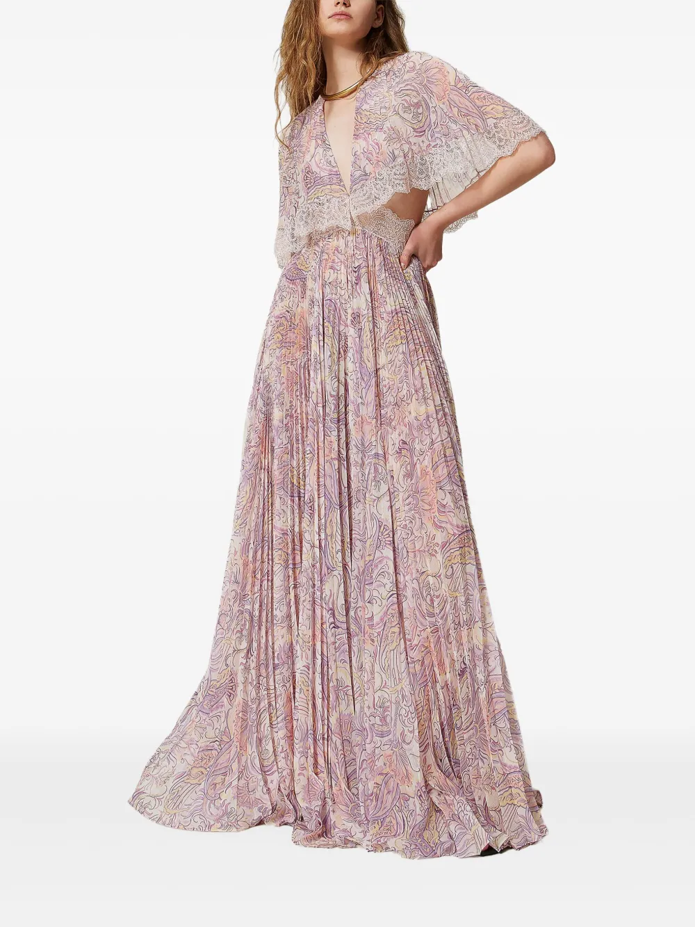 TWINSET Geplooide jurk - Roze