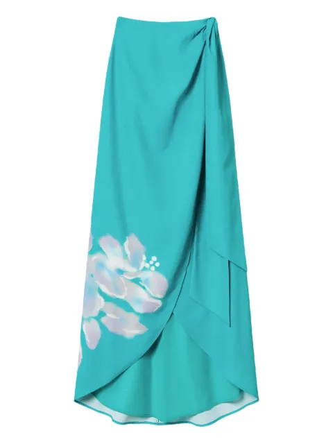 TWINSET floral-print wrap skirt