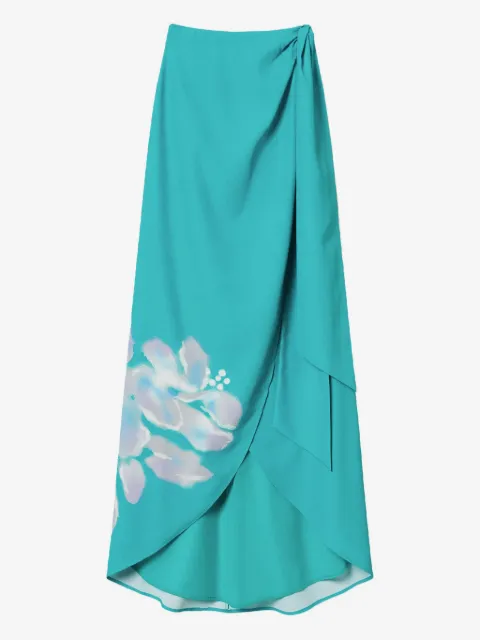 TWINSET floral-print wrap skirt
