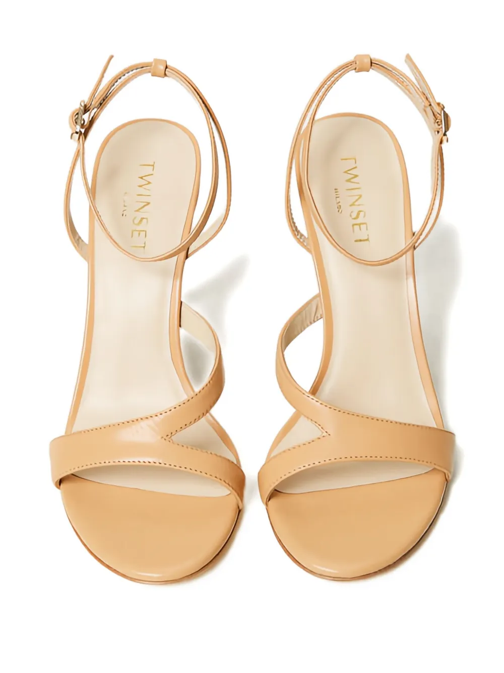 TWINSET 100 mm sandalen met enkelbandje Bruin