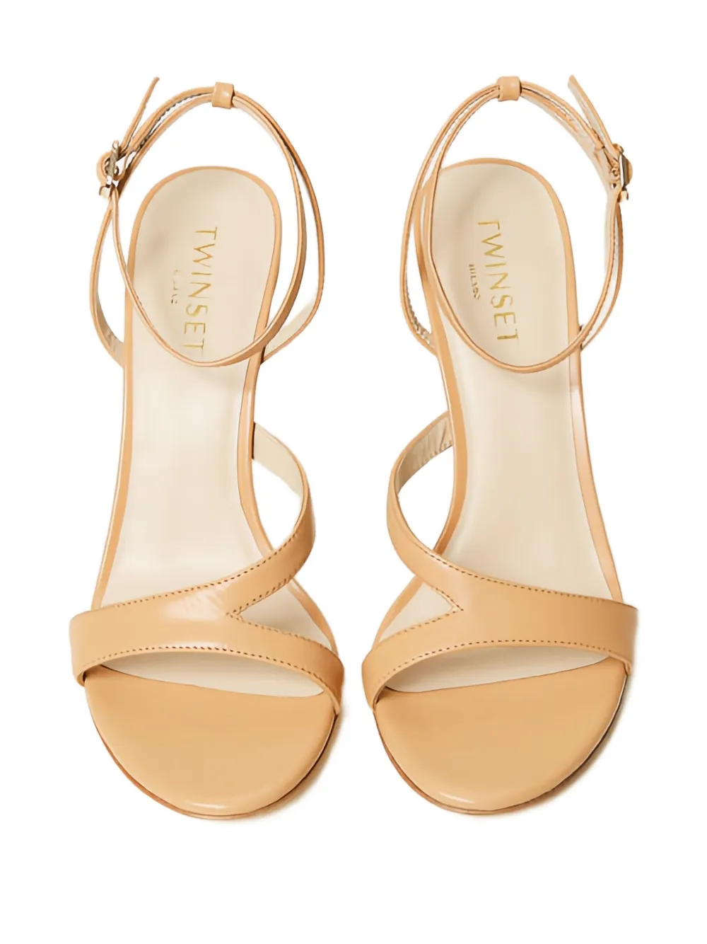 TWINSET 100 mm sandalen met enkelbandje Bruin