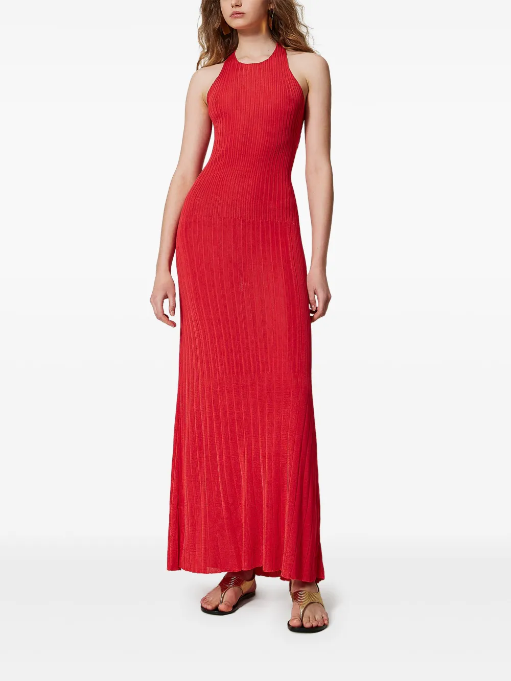 TWINSET Gebreide jurk - Rood