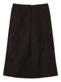 TWINSET embroidered midi skirt - Black