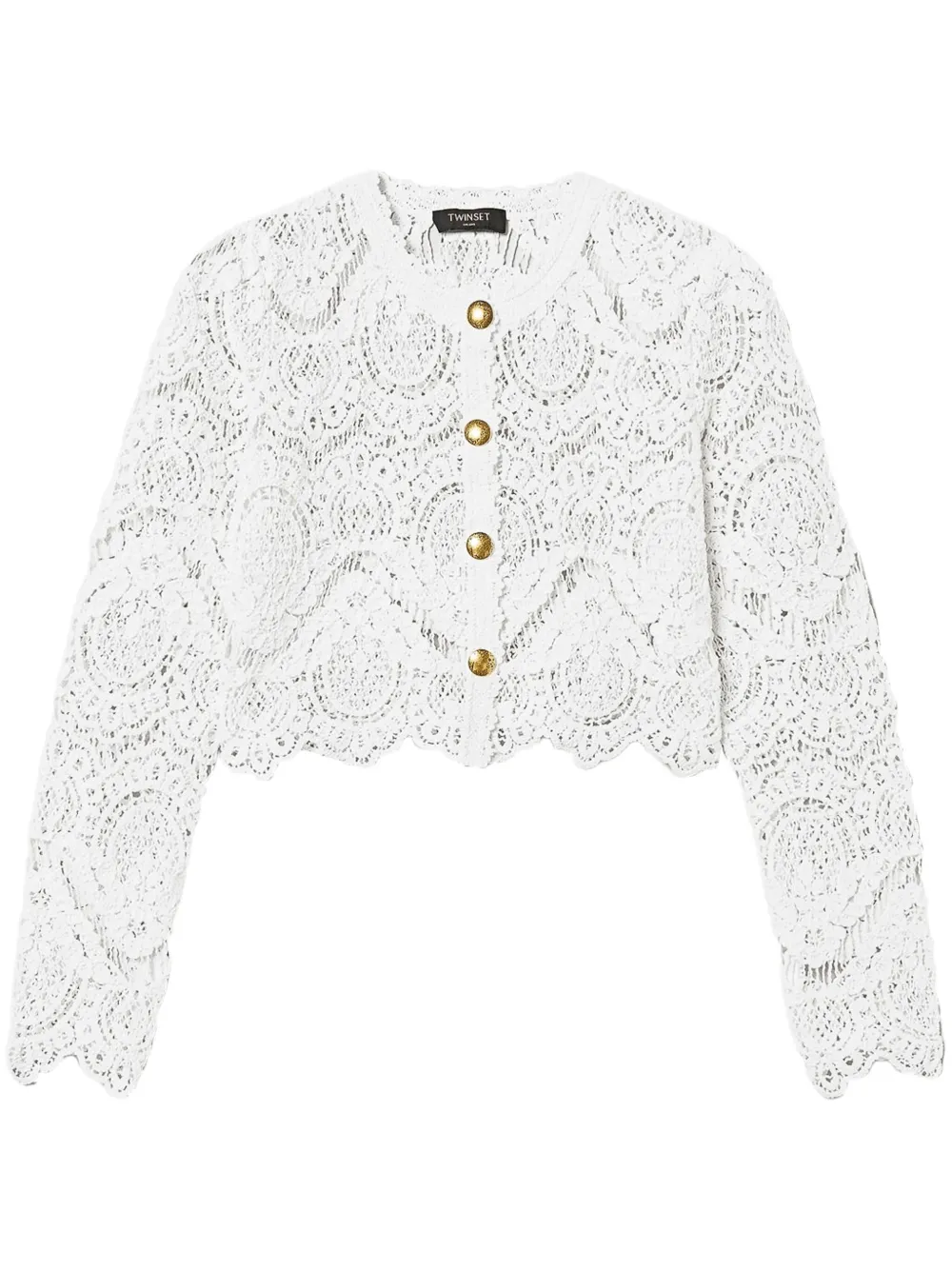 TWINSET knitted cropped jacket | White | Image 1