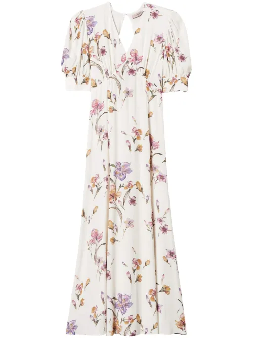 Robe mi-longue à fleurs - TWINSET - Modalova