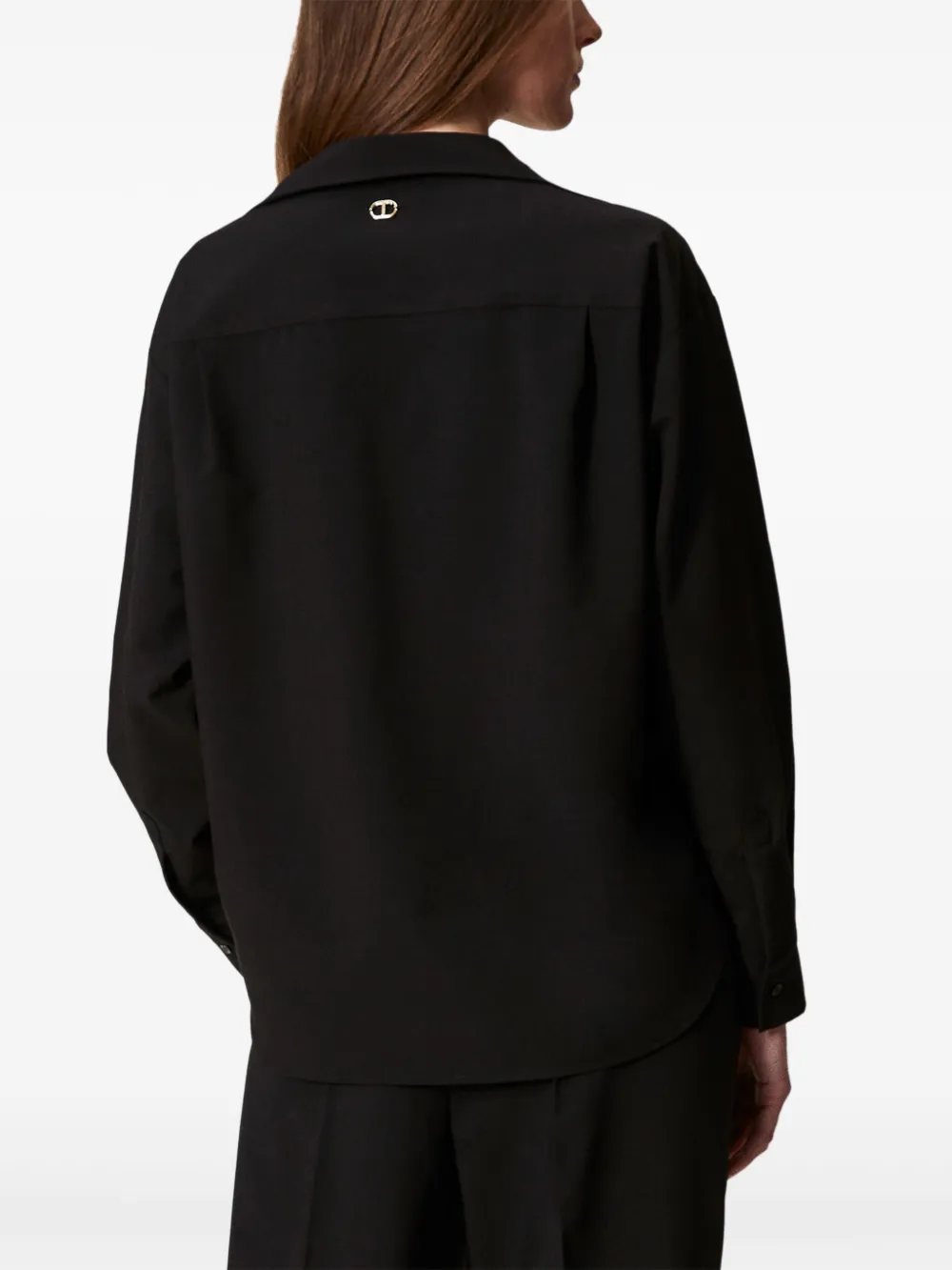 TWINSET blouse van wolblend Zwart