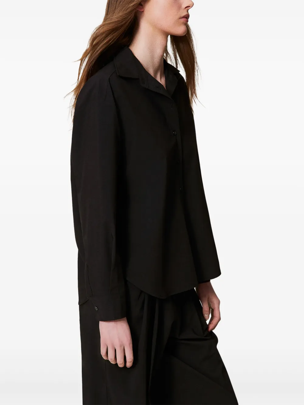 TWINSET blouse van wolblend Zwart