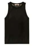 TWINSET mesh tank top - Black