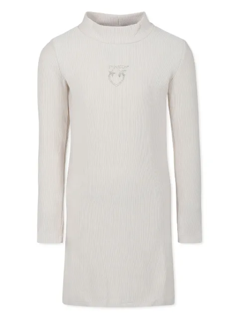 Pinko Kids Love Birds-embroidered dress