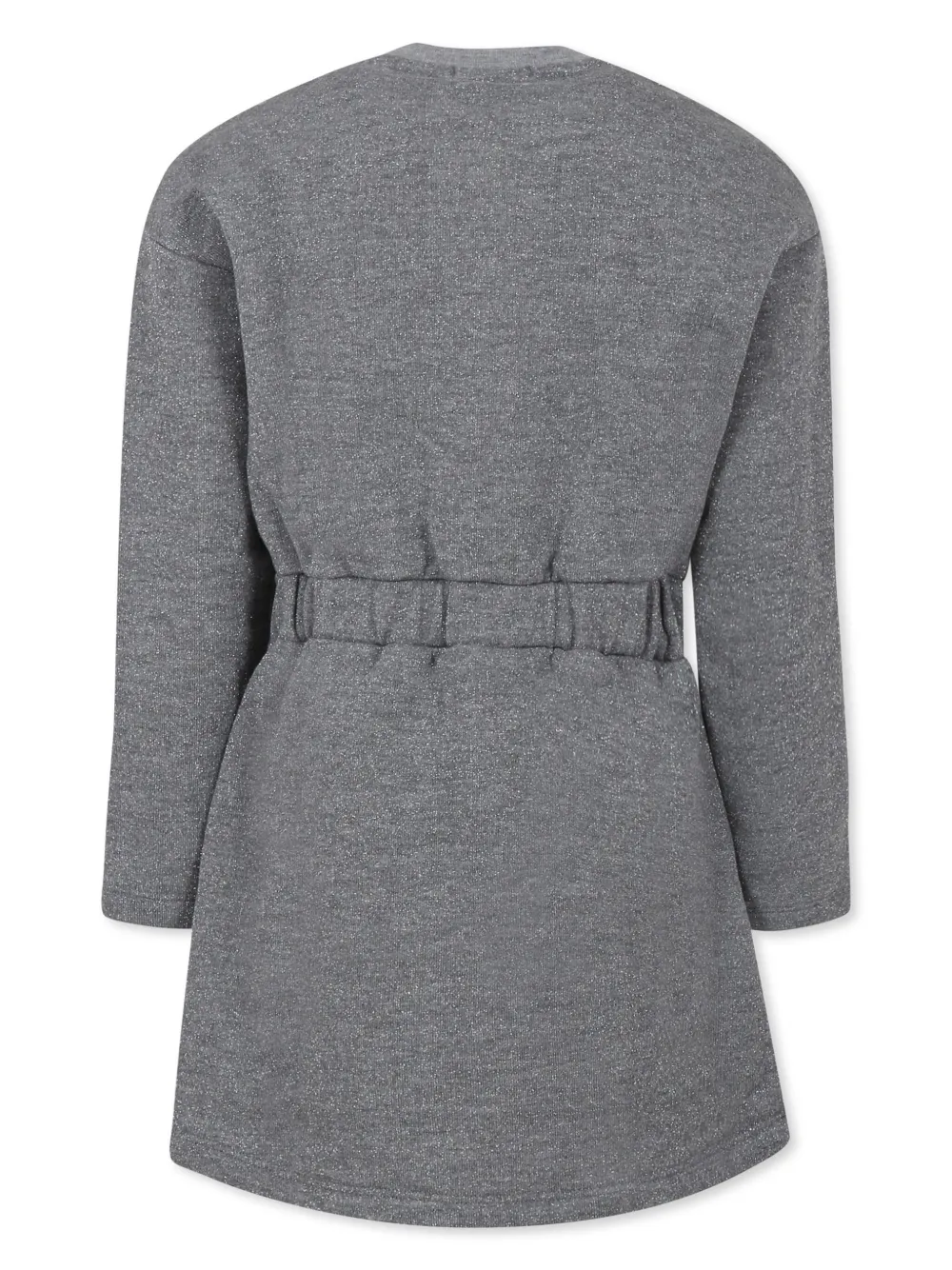 Pinko Kids Jurk met logo van stras - Grijs