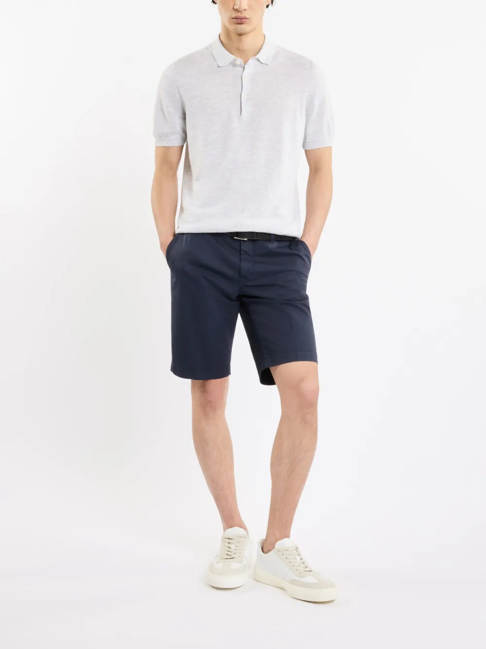 Fay knitted polo shirt - Grijs