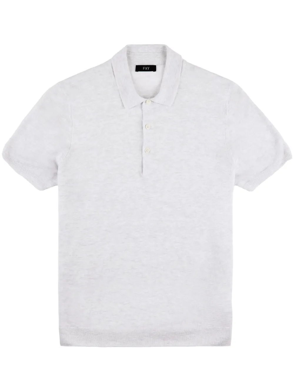 Fay Gestricktes Poloshirt | Grau | Image 1