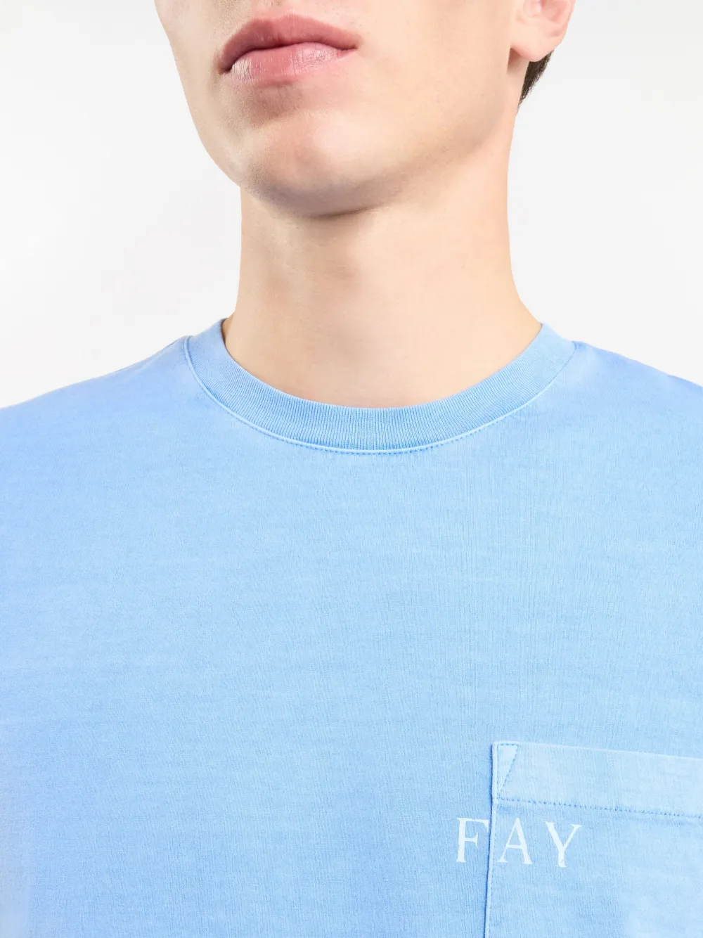 Fay Jersey T-shirt Blauw
