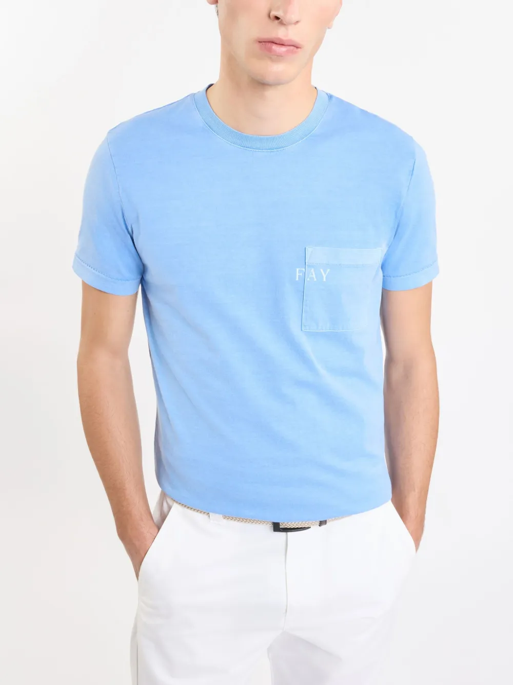 Fay Jersey T-shirt Blauw