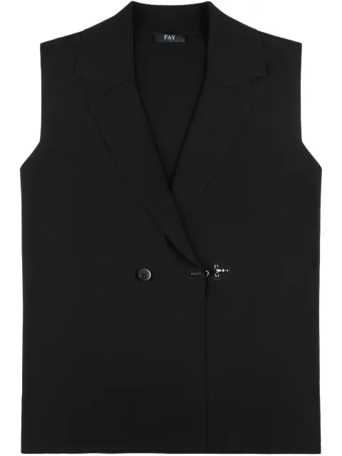 Fay manteau croisé à design sans manches