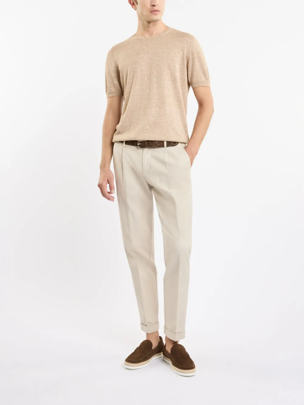 Fay knitted T-shirt - Beige