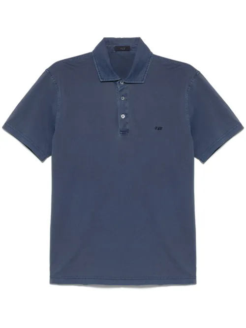 Fay polo à logo brodé - Bleu - Fay - Modalova