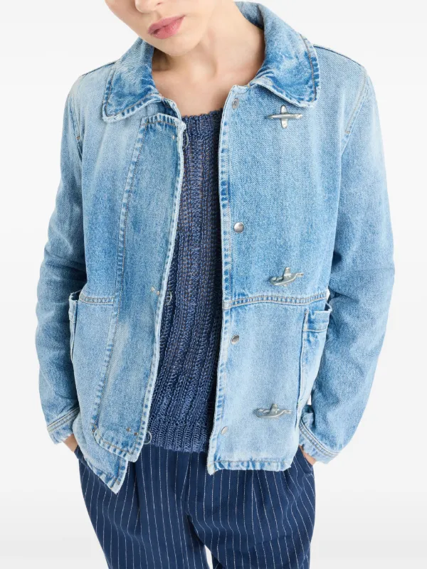ジャケット Fay 3 Ganci in cotton denim Fay 3-Ganci Jacket | Blue | FARFETCH CA