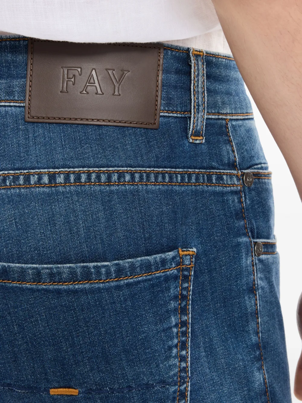 Fay Slim-fit jeans Blauw