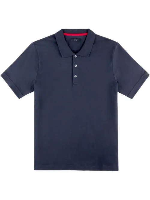 Fay polo en coton - Bleu - Fay - Modalova