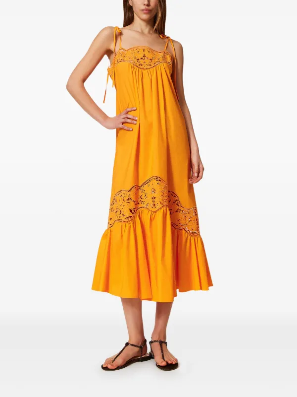 mango brown crochet dress Hand ASTR the Label | Size:XS-S / 2-4 The Mango Teen crochet Silhouette: Natural Waist
