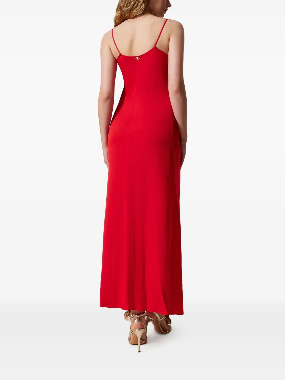 TWINSET Satijnen jurk Rood