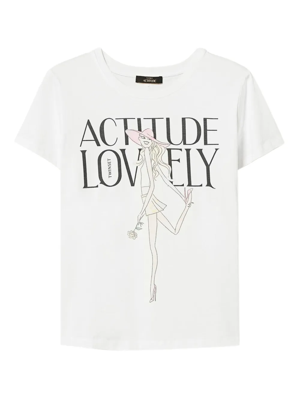 Shop Twinset Graphic-print T-shirt In White