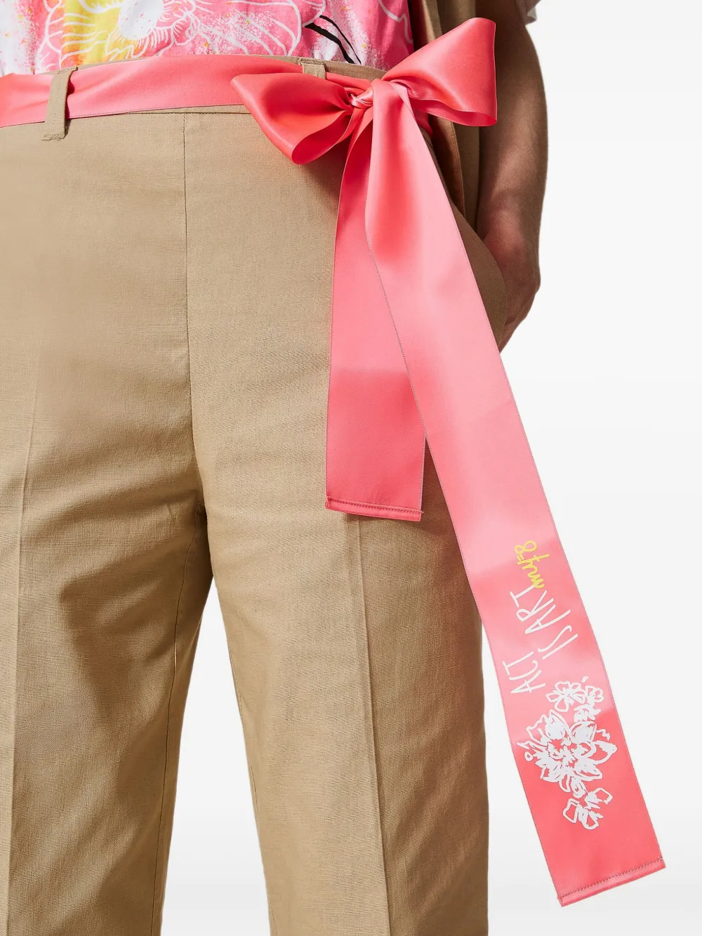TWINSET High waist pantalon Beige
