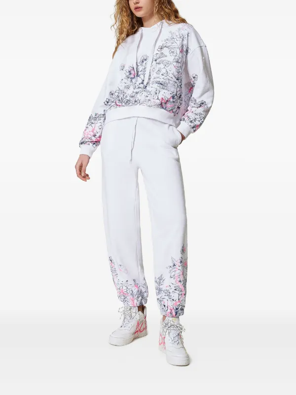 Track Pants Floral Sweatpants ETC Spring Fleurs Violettes Track