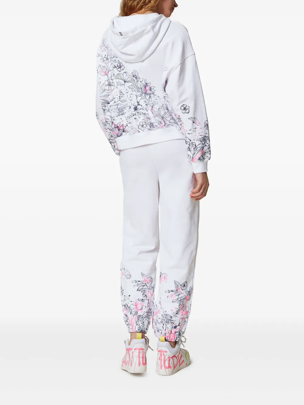 TWINSET x Myfo trainingsbroek met bloemenprint Wit