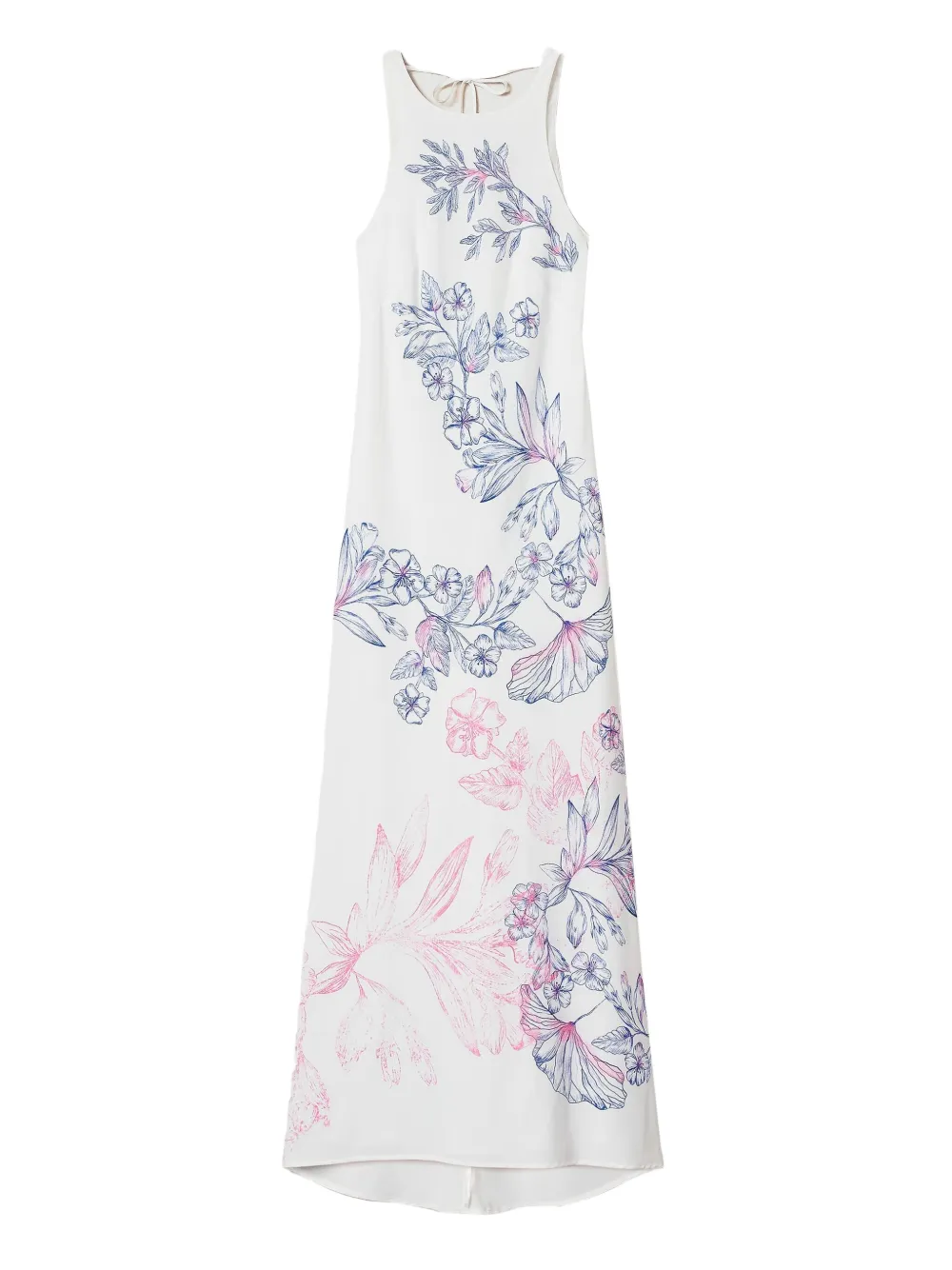 Shop Twinset Floral-print Maxi Dress In White