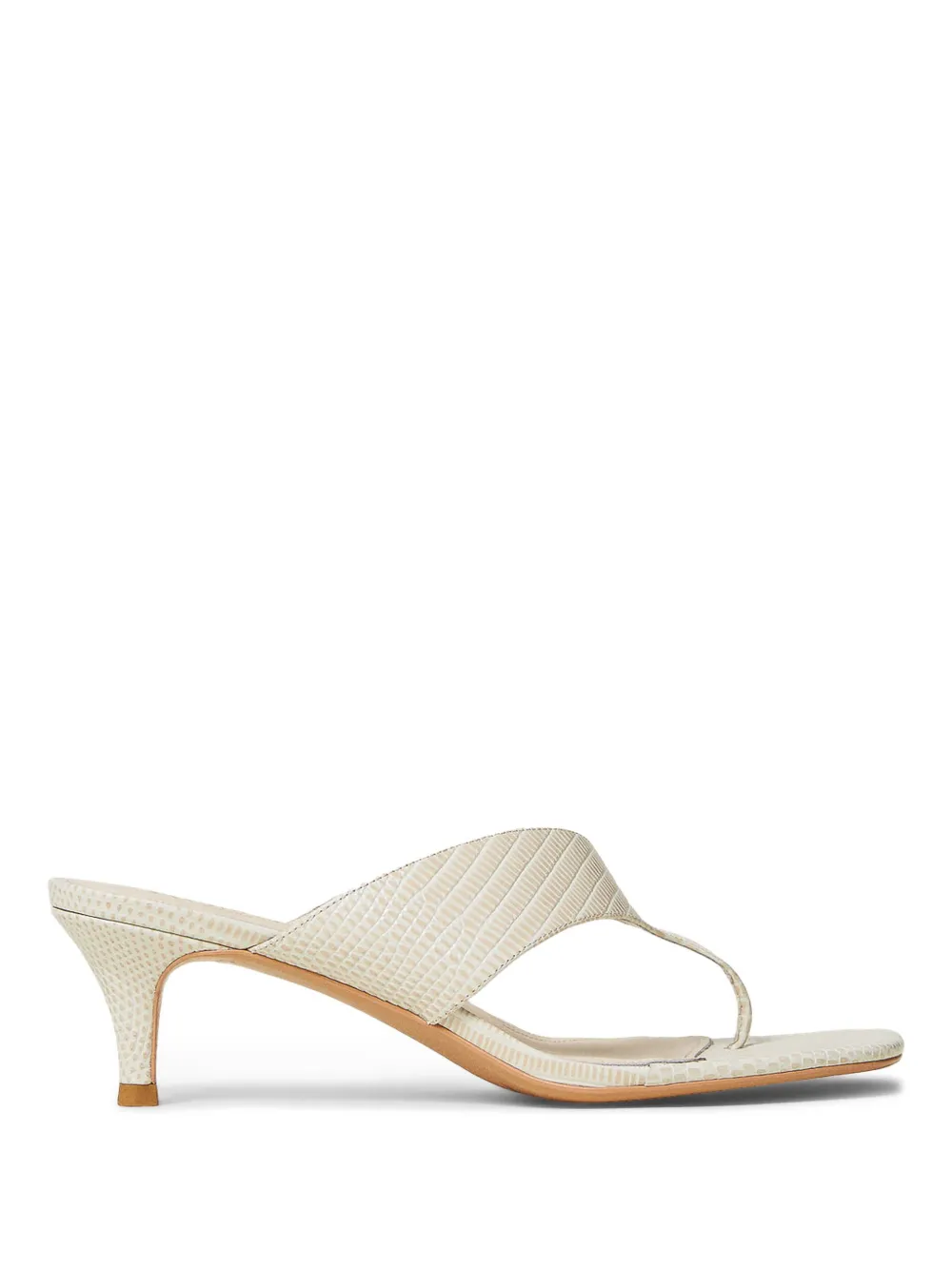 Twinset Herringbone High Heel Sandals In White