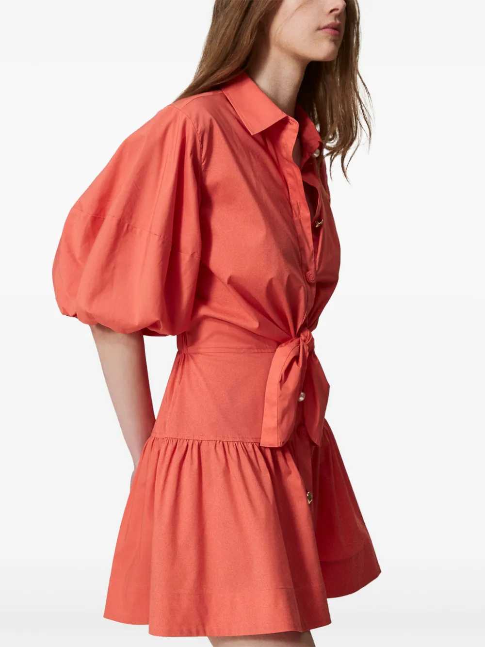 TWINSET Jurk van katoenblend - Oranje