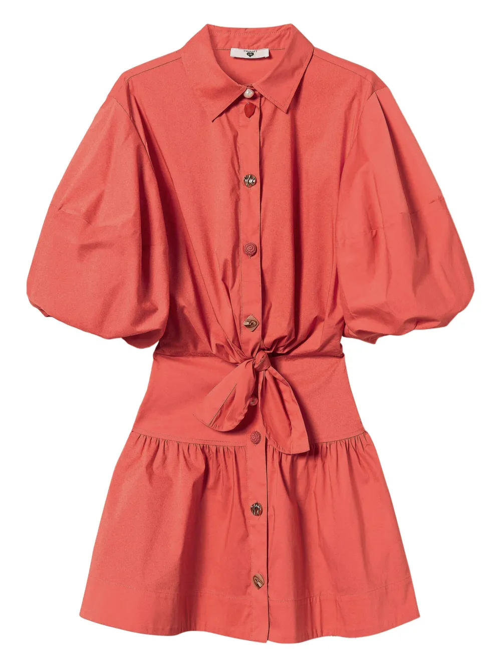 TWINSET Jurk van katoenblend Oranje