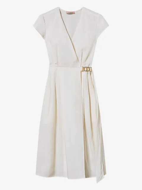 TWINSET midi logo-plaque dress