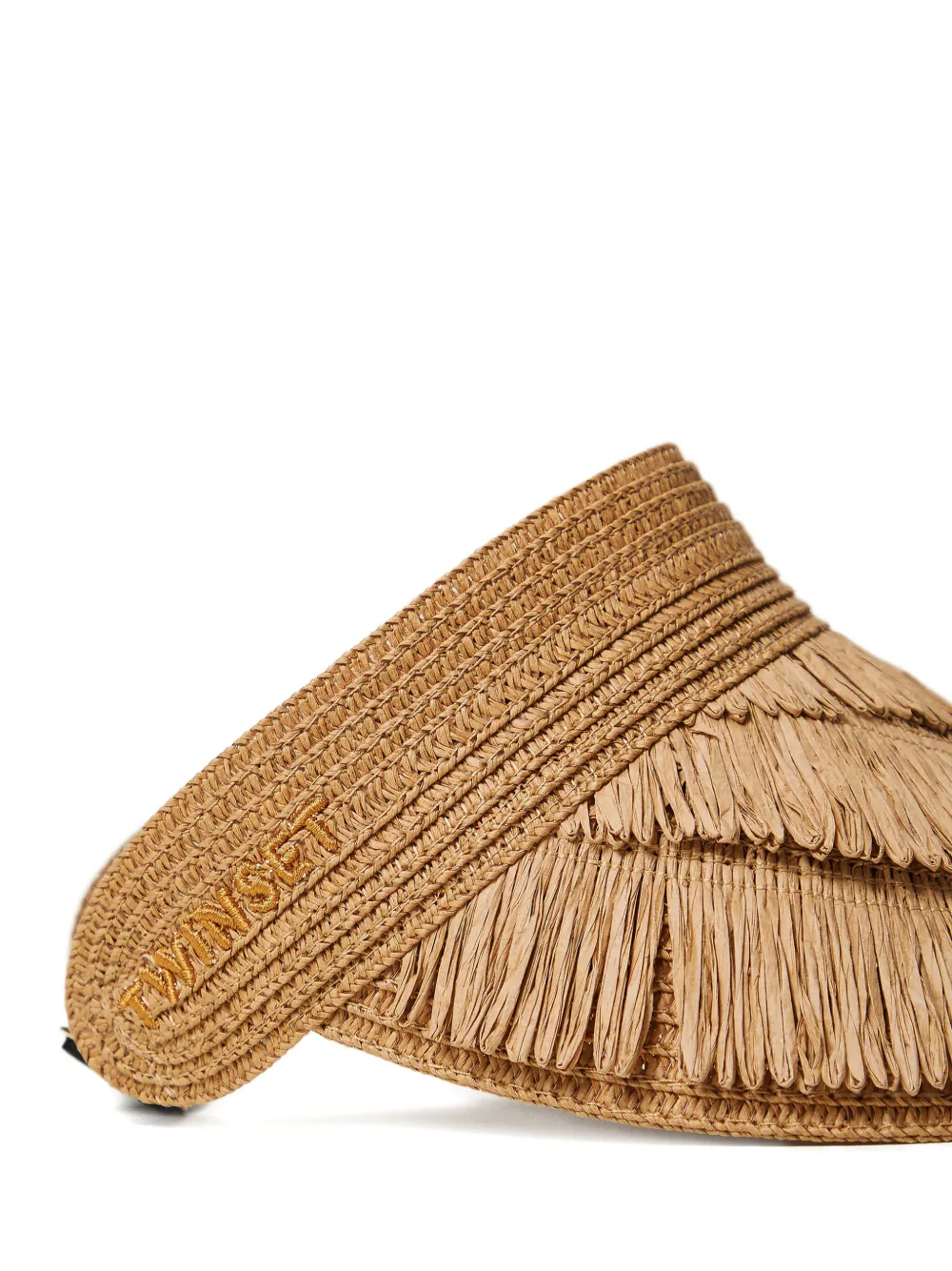 TWINSET Zonneklep met franje Bruin