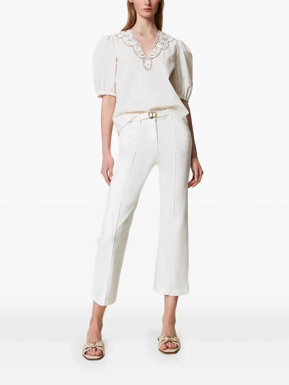 TWINSET belted trousers - Wit