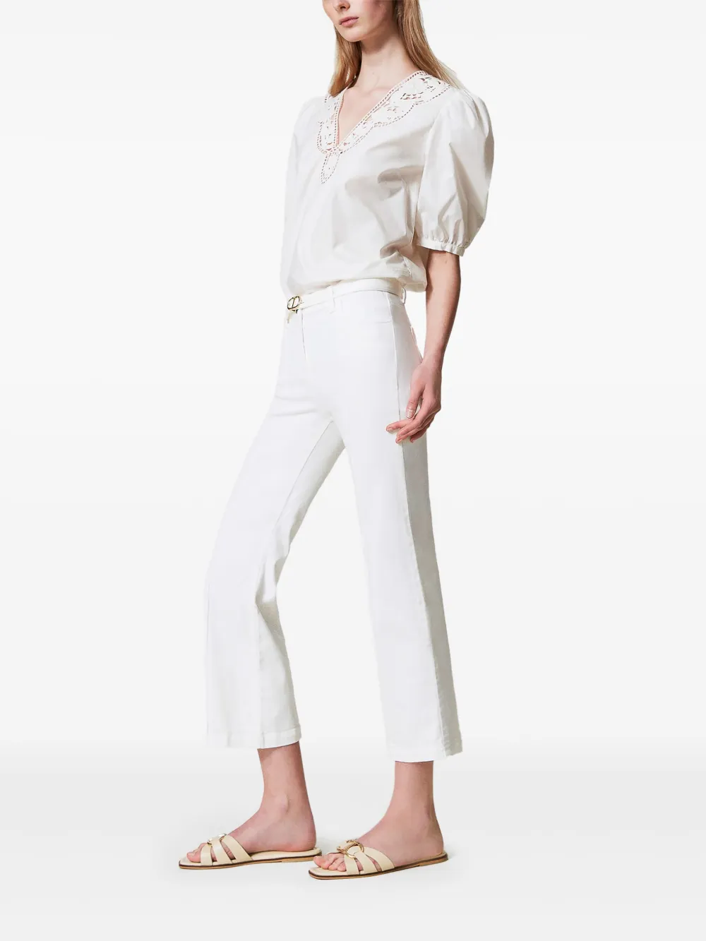 TWINSET BELTED TROUSERS