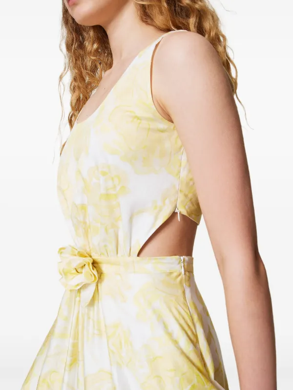 Twinset Vestito Seta Fiori TWINSET Abito Lungo Con Stampa A Fiori