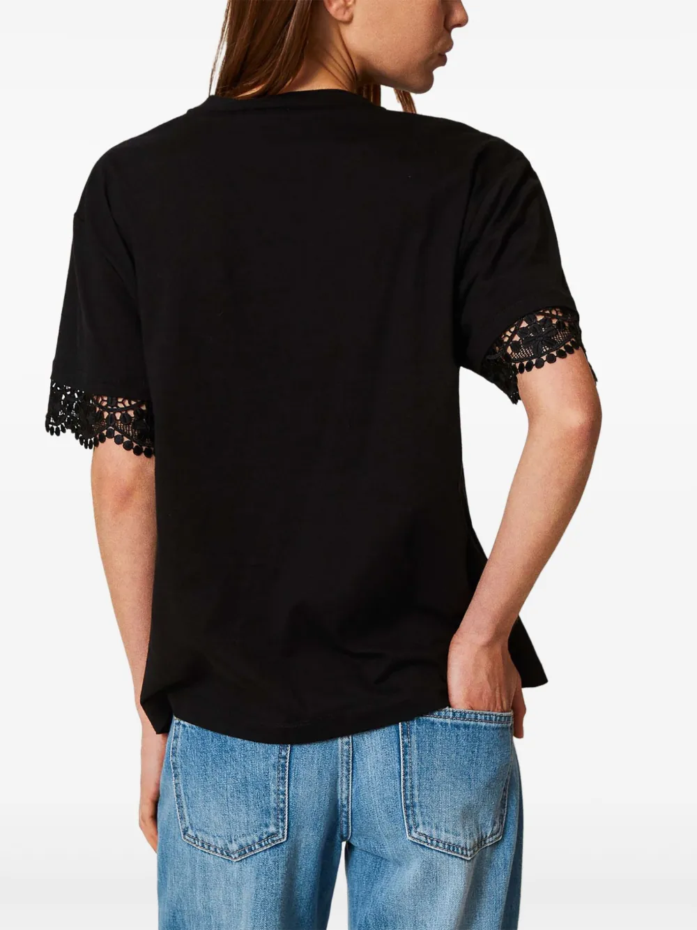 Shop Twinset Knitted Blouse In Black