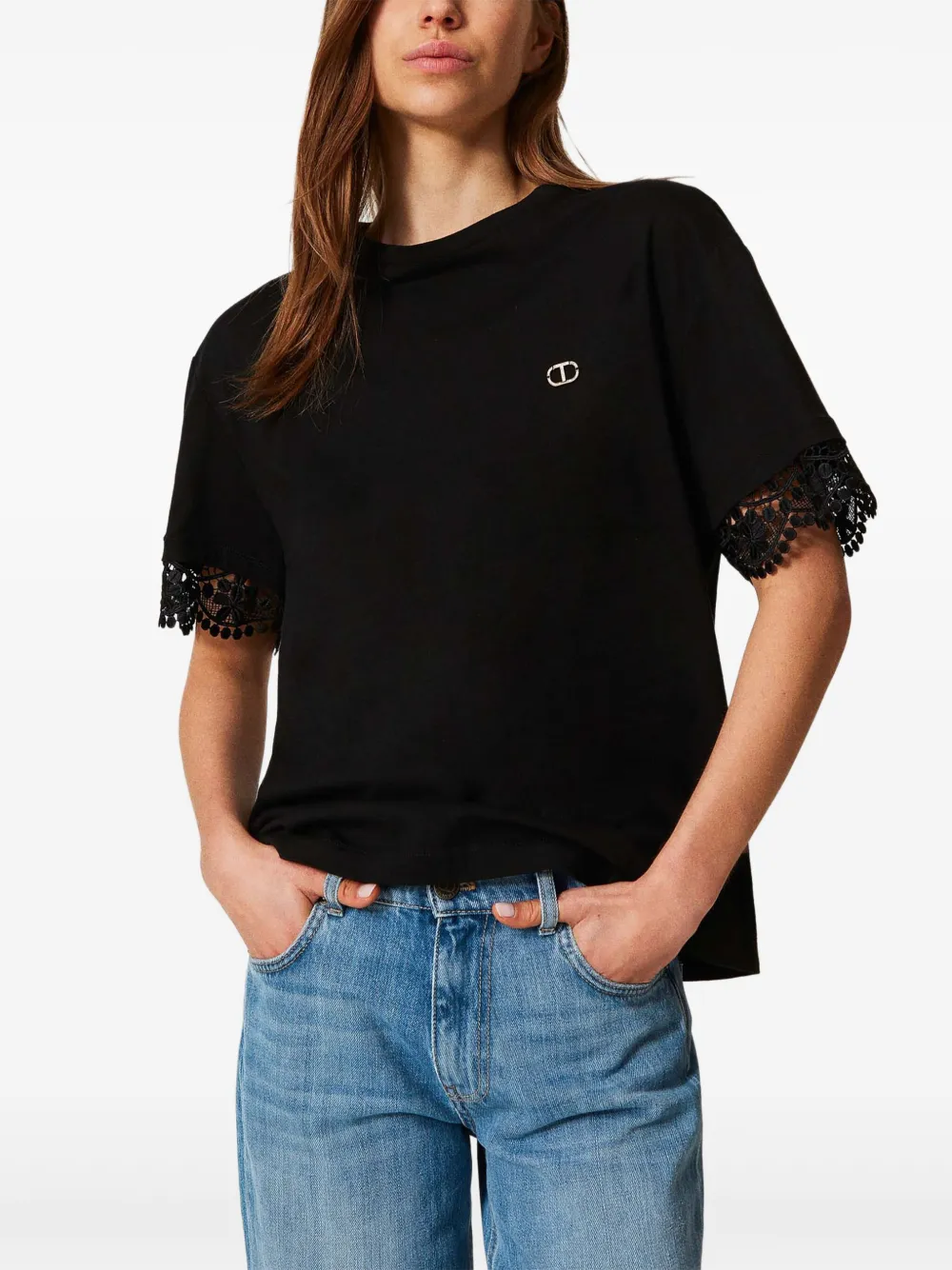 TWINSET knitted blouse - Zwart