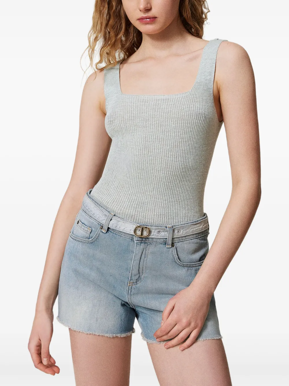 TWINSET Denim shorts 03498_DENIM CHIARO