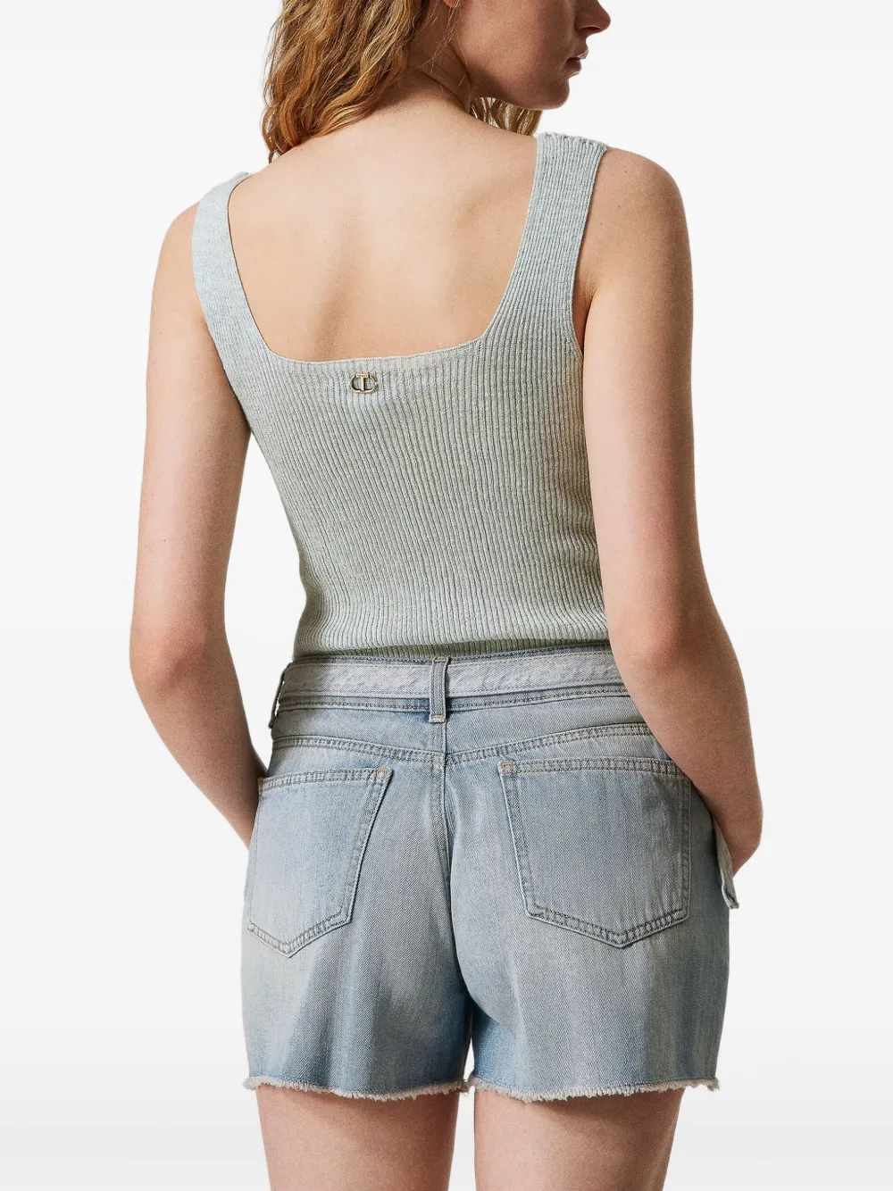 TWINSET Denim shorts 03498_DENIM CHIARO