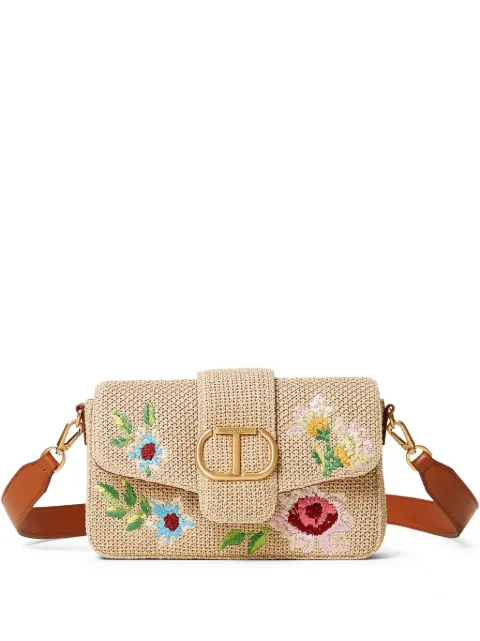 TWINSET floral-embroidered shoulder bag 