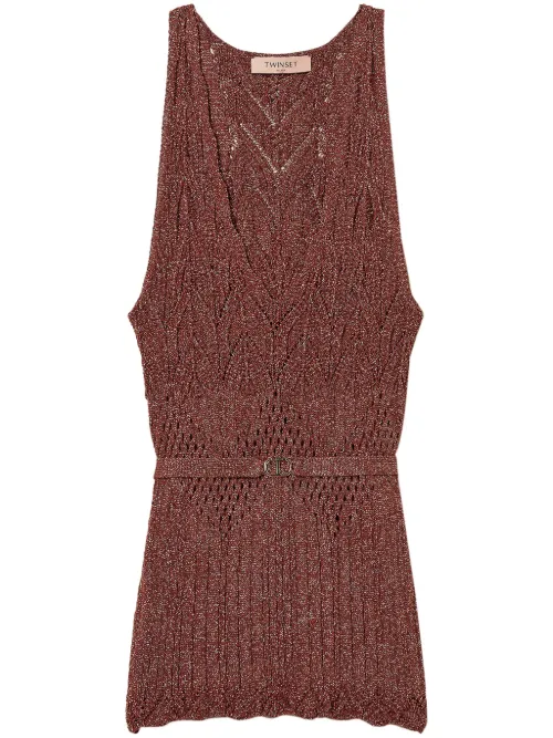 TWINSET haut en maille - Marron - TWINSET - Modalova