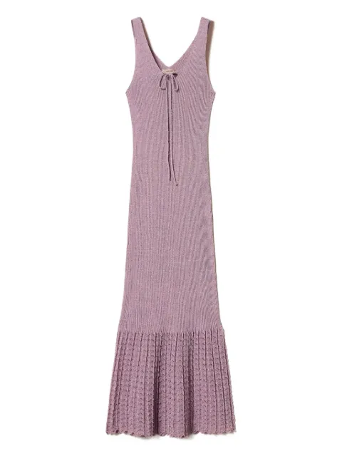 TWINSET tie-neck knited dress