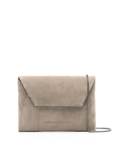 Brunello Cucinelli bolsa de mano de gamuza
